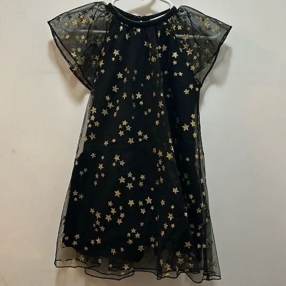 Design History | Dresses | Stunning Black Dress With Gold Stars Size 3t |  Poshmark